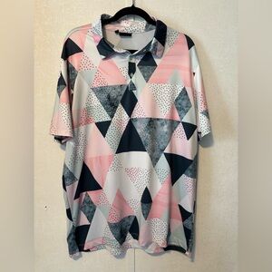 Yatta Golf | Geometric Patterned Men's Shirt | Size Large